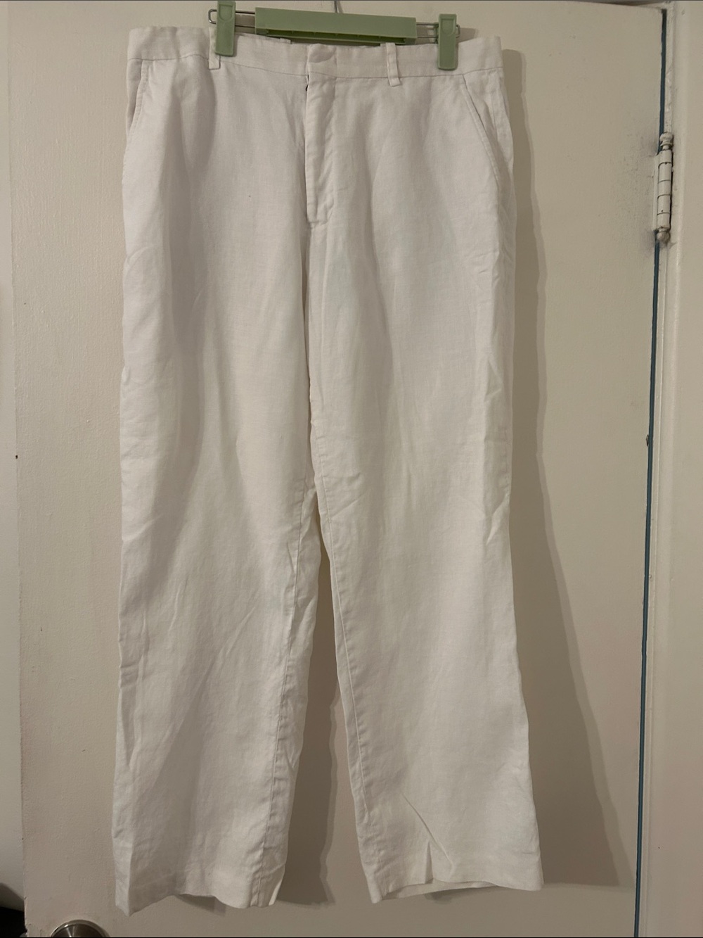INC International Concepts White Men's Linen Trousers